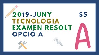  2019 setembre Opció A  Resolució a l'examen Selectivitat  Tecnologia Industrial  Sèrie 5