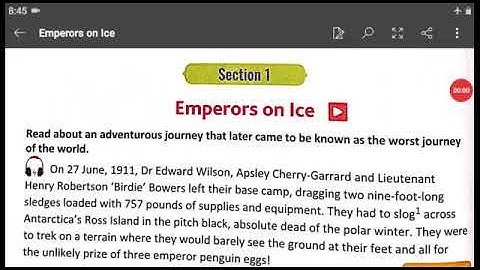 Emperors on Ice | Unit-4, Section- 1 | New pathways (Revised) | Class 8| Part 2
