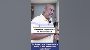 When Interviewer wants to hear his answer.  😊  C# Interview Question what is use of Interface ?