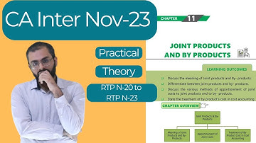 Joint Products and By Products | JPBP | CA Inter Costing Revision Ch. 11 | ICAI and RTP N-20 to N-23