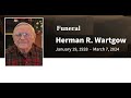 March 16 2024  herman wartgow funeral