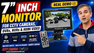7 inch Monitor for CCTV Cameras, DVRs, NVRs, and HDMI Video
