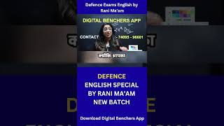 Defence Special English I Rani Ma'am I Rani Mam I CDS NDA AFCAT