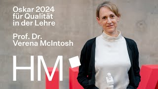 Oskar für Qualität in der Lehre 2024 | Prof. Dr. Verena McIntosh | Hochschule München