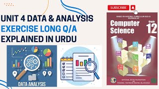 Class 12 Computer Unit 4 | Data and Analysis | Long Questions with Detailed Answers | New Book 2025