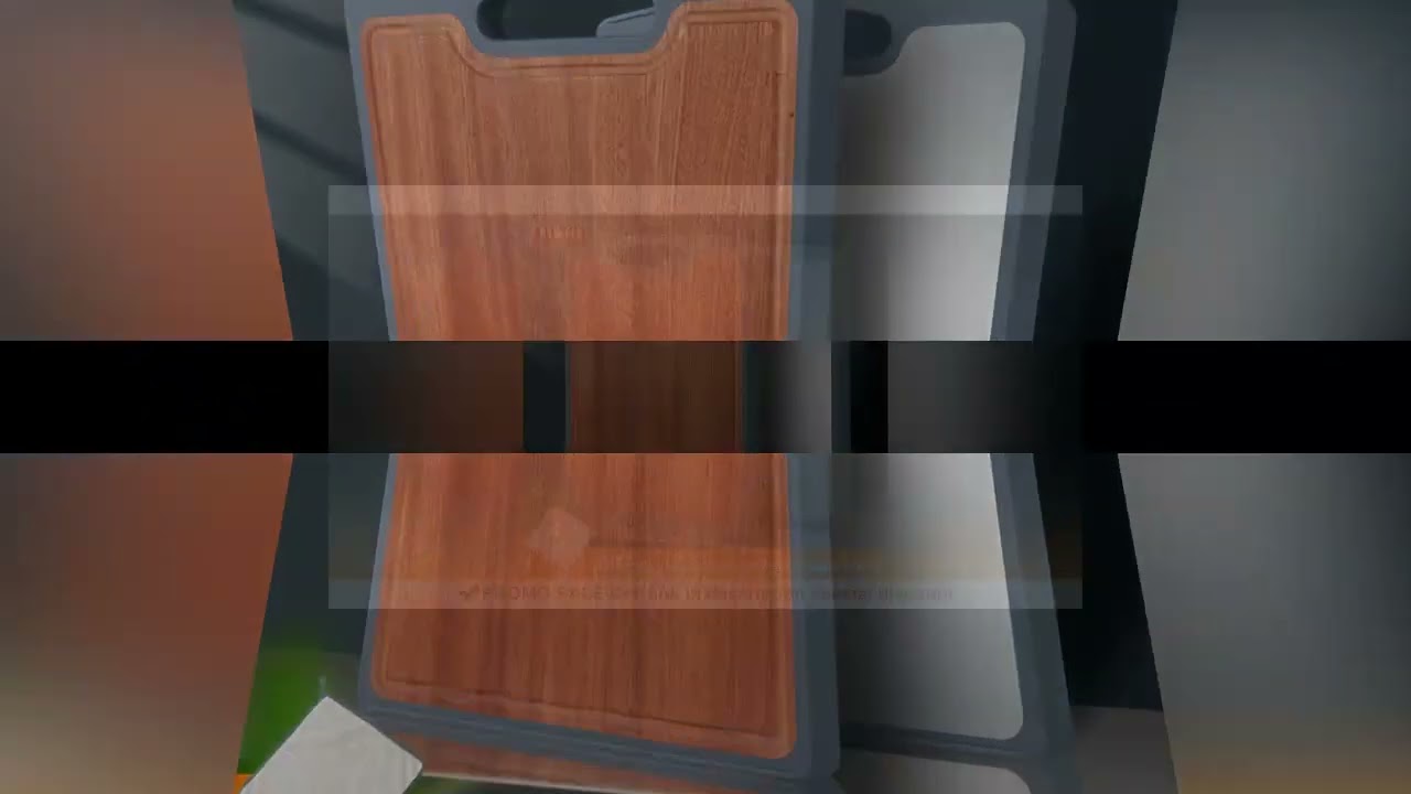 AIWILL board household stainless steel cutting board double solid wood chopping board black ebony ch