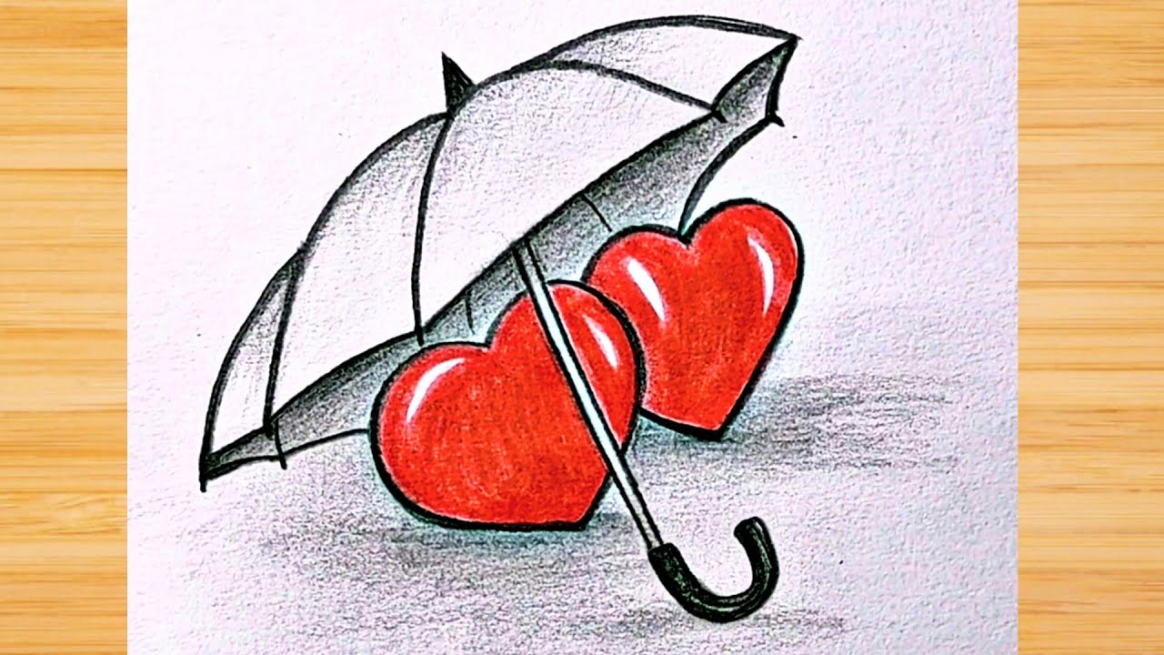 Como dibujar dos corazones 💖/ Dibujo sencillo y fácil para principiantes -  thptnganamst.edu.vn