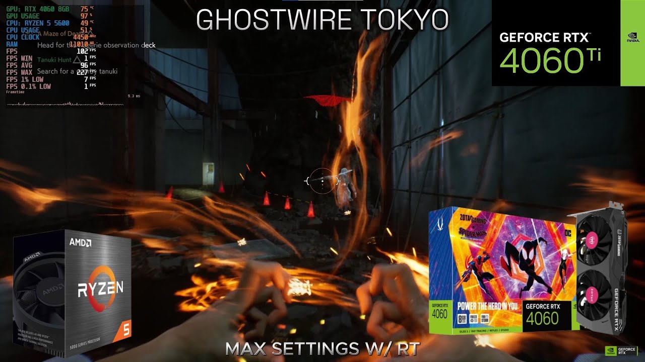 Ghostwire tokyo RTX 4060 TEST 1080P | GAMEPLAY TEST BENCHMARK MAX ...