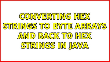 Converting hex strings to byte arrays and back to hex strings in Java