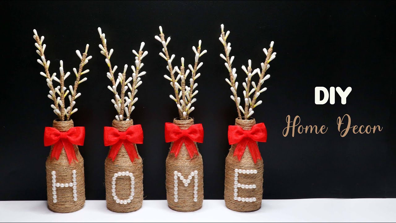 Ide Kreatif Dekorasi Rumah dari Barang Bekas | Botol Kaca | Home decoration ideas | Glass bottle art