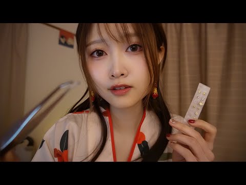 【ASMR】ようこそ、和装の耳ツボジュエリー店へ👘🏮🦻【膝枕 | 耳かき | マッサージ | ロールプレイ】