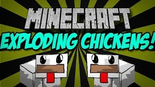 Minecraft: EXPLODING CHICKENS! (Explosive Chickens Mod) | Mod Showcase