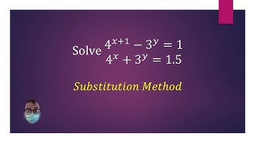 How to solve a pair of simultaneous equations using a substitution.