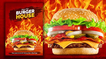 Gimp Tutorial : Burger House Poster | Food Poster Design
