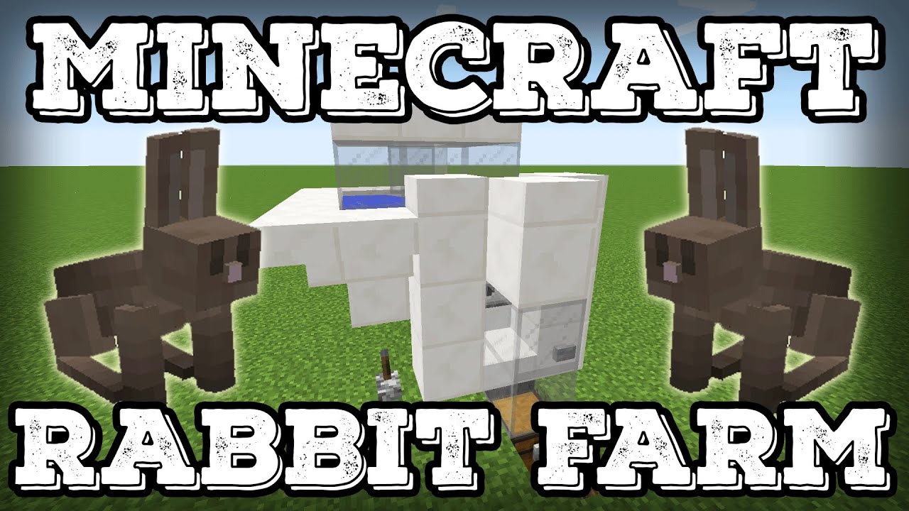 Minecraft Tutorial - Rabbit Farm - Cooked Rabbit - Rabbit's Foot