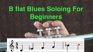 B-flat Blues Soloing on Trumpet for Beginners chords