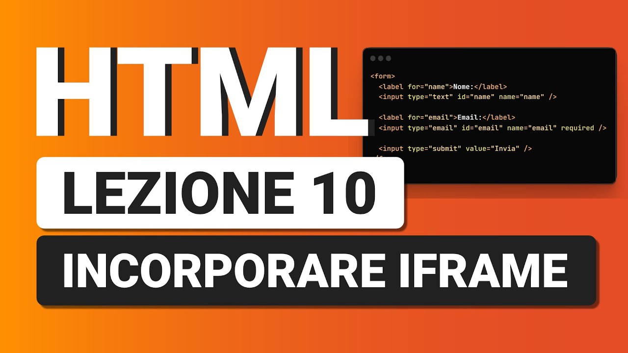 HTML5 Tutorial Italiano 10 - Incorporare contenuti con gli iframe