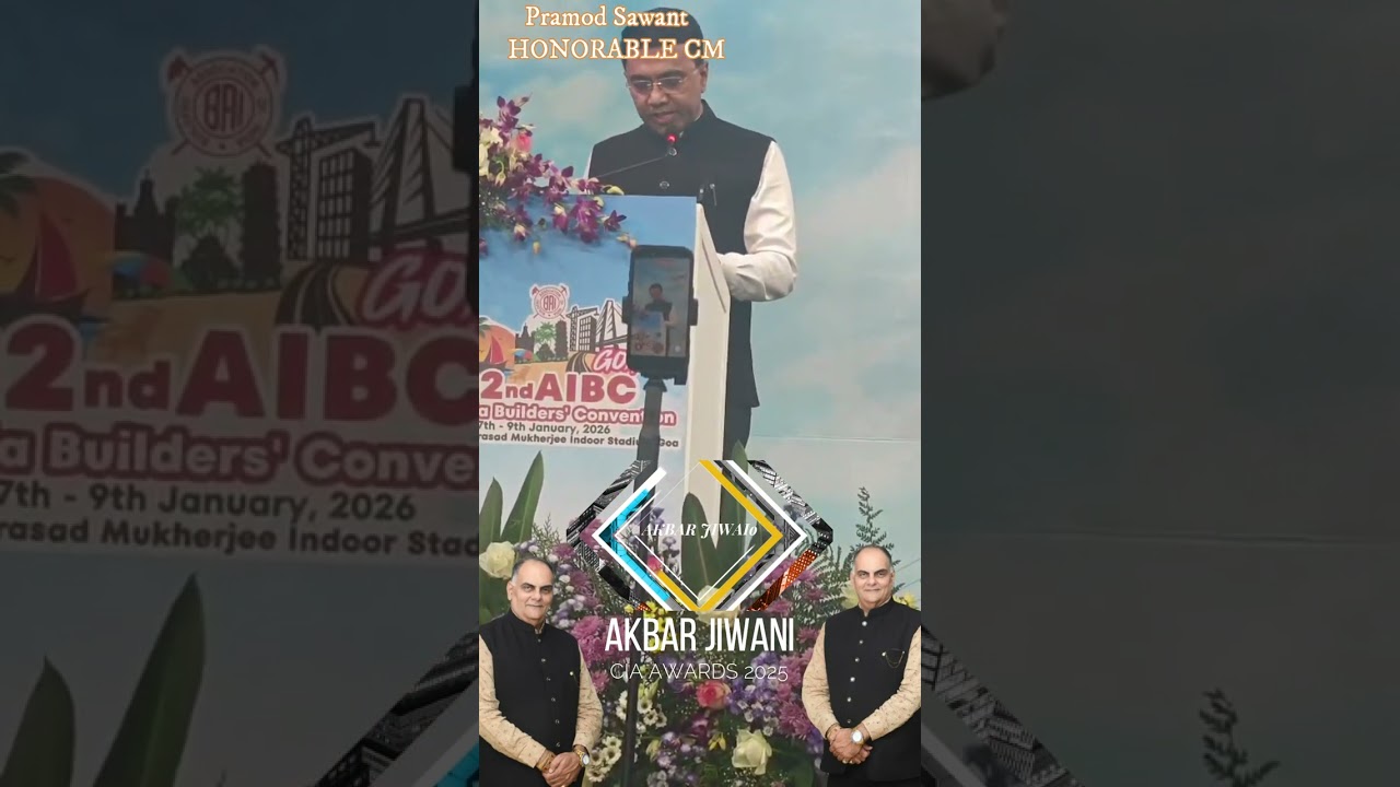 Goa CM Shri Pramod Sawant @the BAI Goa convention: contractors are the Nation Builders