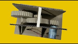 Como Hacer una Caja Reductora de Velocidad con Engranajes de carton