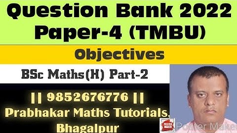 #paper4 #2022 #tmbu #bscpart2 #objective