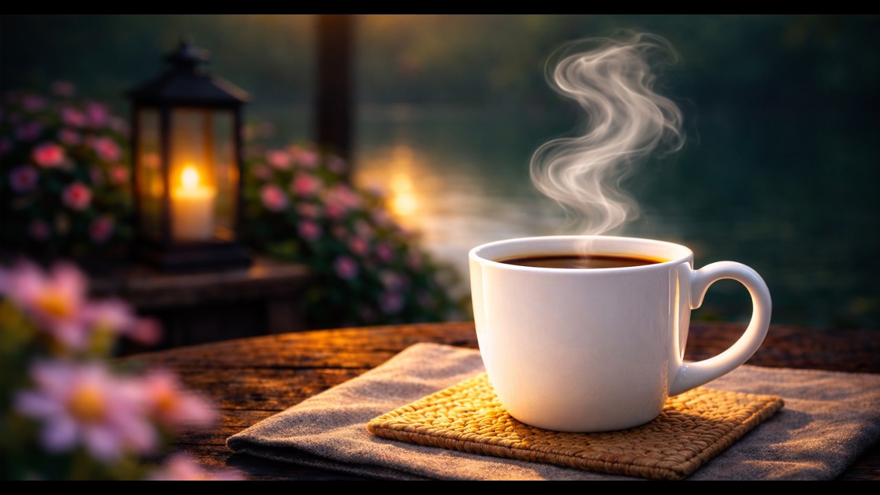 Spring Jazz Ambience | Peaceful Lakeside Dock Café for Focus & Productivity (4 Hours)