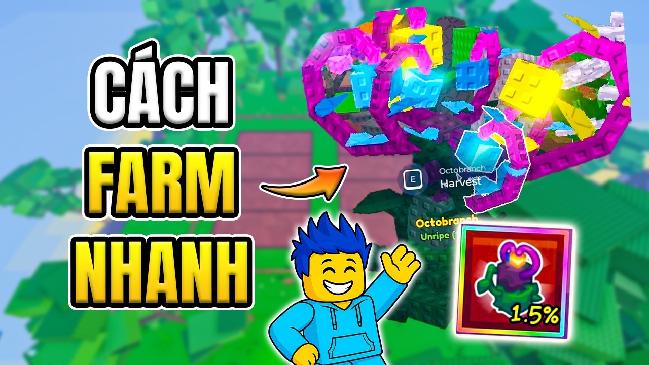 ⚡ Cách NHANH NHẤT Có Octobranch 1.5% MIỄN PHÍ Trong Update Mới Garden Horizons