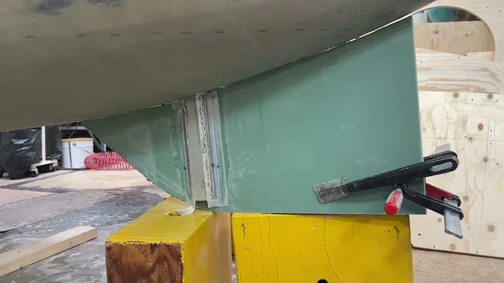 6 Nov 2022  Rudder and axis joined in correct position. Also deflector to prevent rudder jamming.