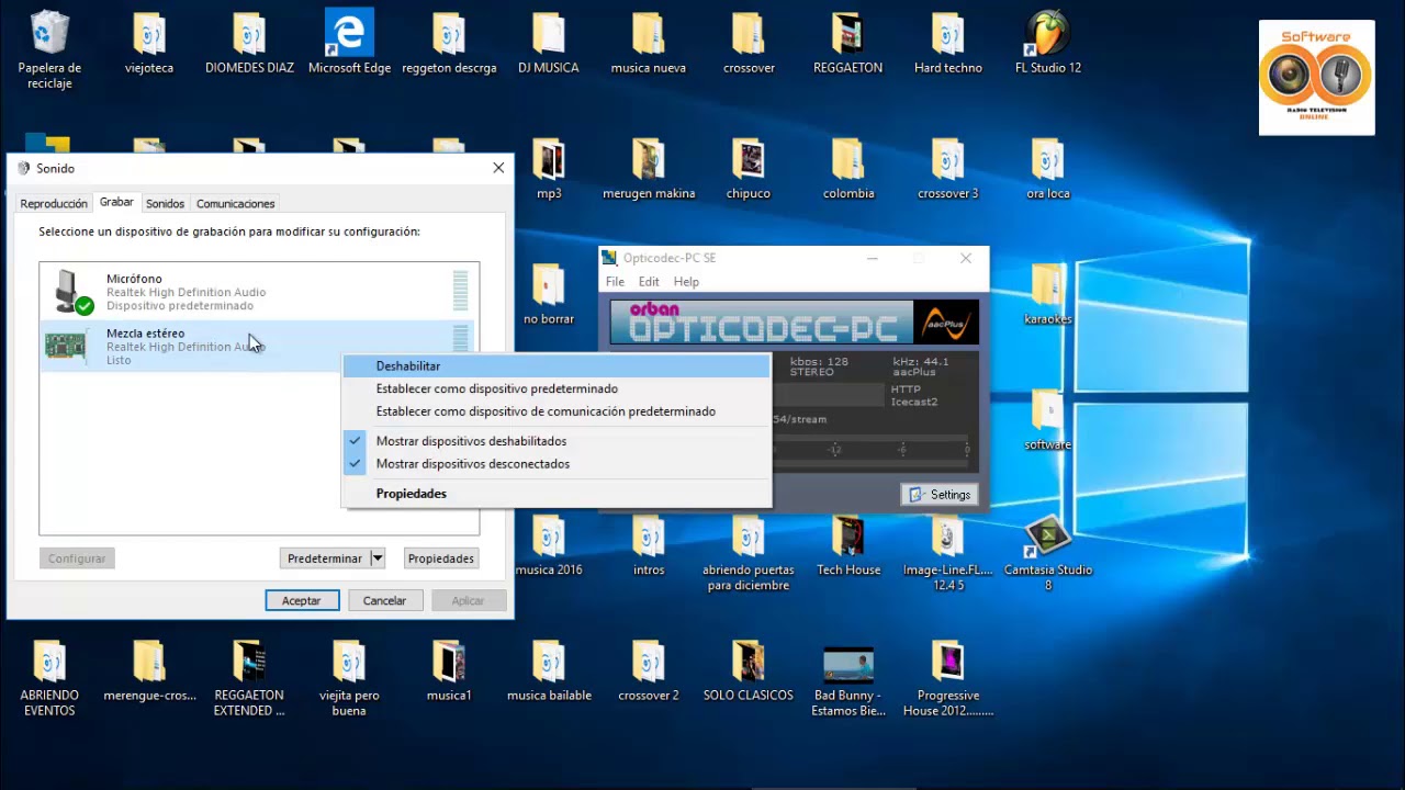 Como Configurar El Zararadio Y El Opticodec Con Mezcla Estereo Youtube 8572