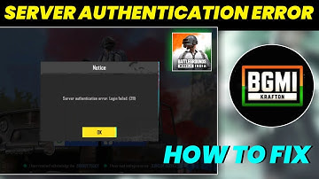 BGMI Server Authentication Error Login Failed 211 Problem | Server Authentication Error Problem Bgmi