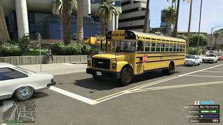 GTA V Ônibus escolar School Bus Add On Route 02 Beta Bus Simulator V