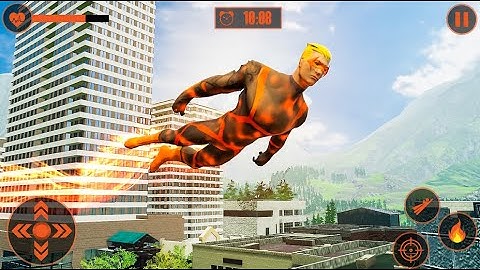 Flying Fire Hero Games: Flying Robot Crime City Android Mobile Game Play || Best Game|| Million Game