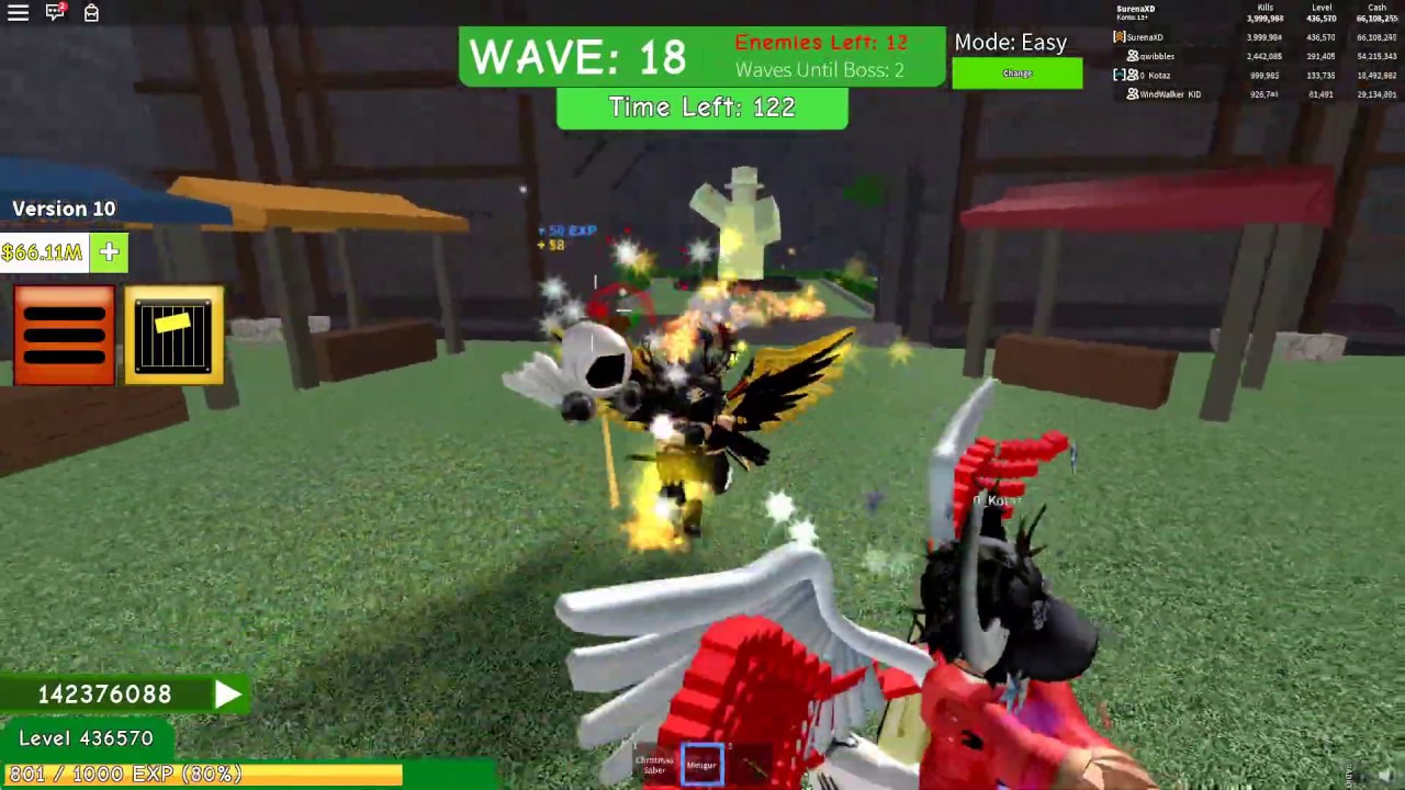 Roblox Zombie Attack 0kotaz 1 Million And Surenxd 4 Million Kills - roblox zombie attack wave 133