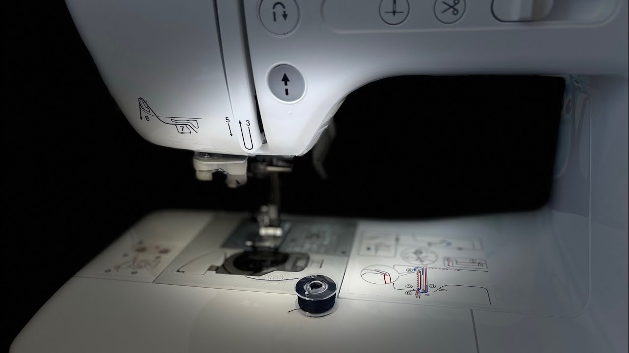 How to thread the Brother SE600 Sewing:embroidery machine for embroidering  