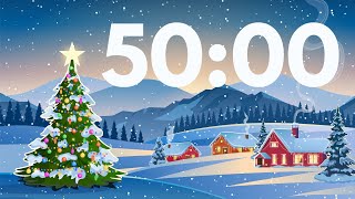 🎄✨ 50:00 CHRISTMAS VILLAGE WINTER TIMER ❄️🎅 | 50-Minute Festive Holiday Countdown