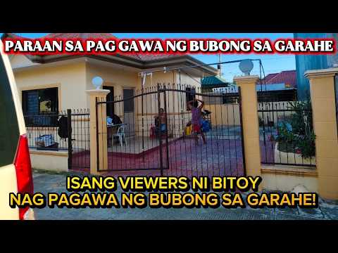 VIEWERS NI BITOY NAGPAGAWA NG BUBONG SA GARAHE.TIPS  SA PAG GAWA NG BUBONG SA GARAHE.#pugongbyahero