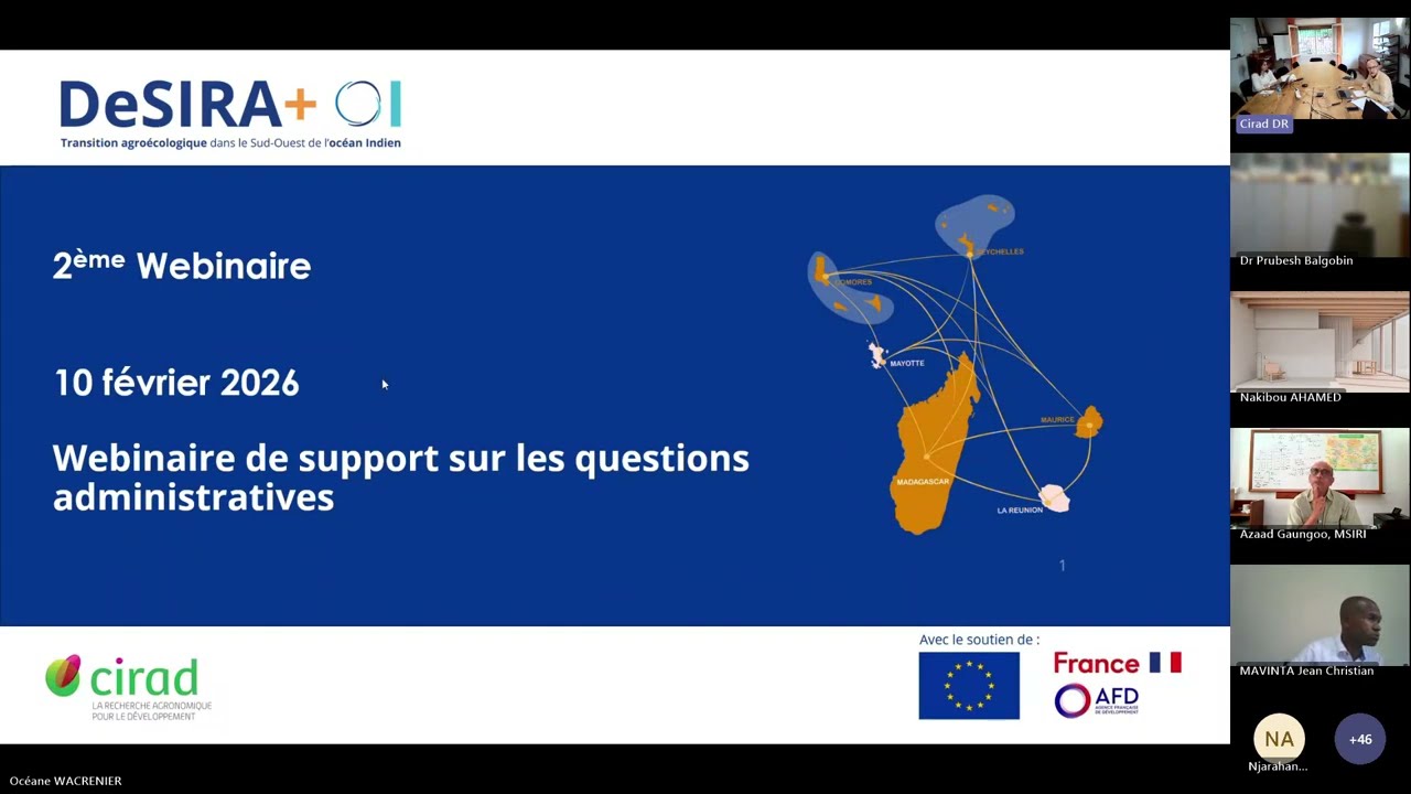 Projet DeSIRA+OI - Support Webinaire Questions sur aspects administratifs