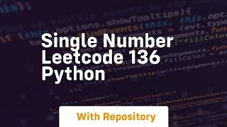 Single number leetcode 136 python