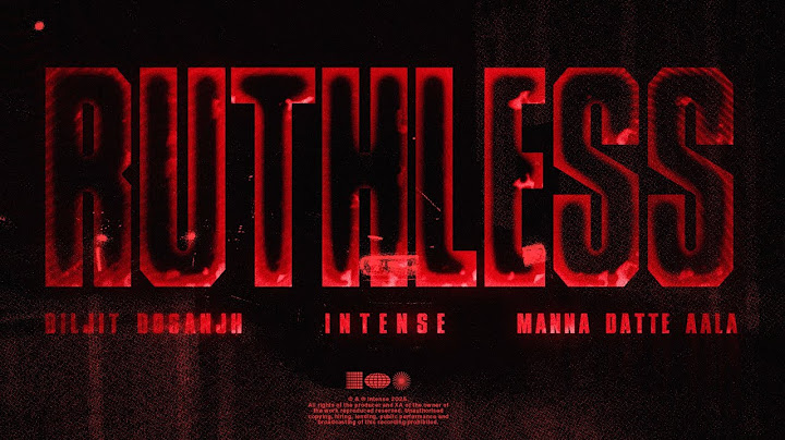 Ruthless (Official Visualizer) | Intense | Diljit Dosanjh