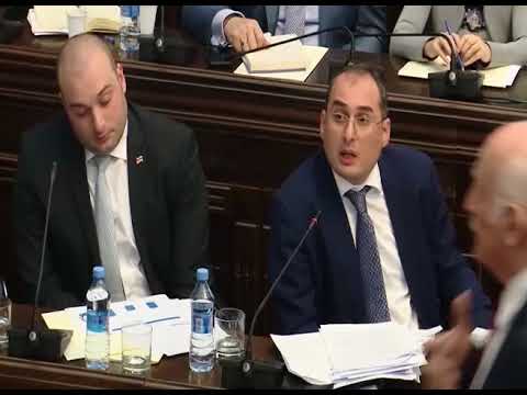 დიმიტრი ქუმსიშვილის გამოსვლა პარლამენტში