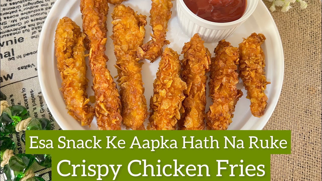 Crispy Chicken Fries Recipe / Chicken Fries Recipe / Kids Snacks ...