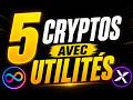 5 CRYPTOS: Avec RÉELLE Utilité que les Institutions Utilisent