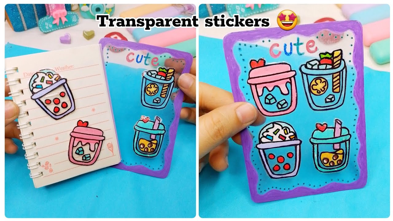 3D stickers / Paper craft / Easy to make/ how to make/ miniature craft ...