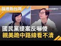 把提案當作秀 ?國民黨提案"台美復交"被綠營這反應嚇傻...親美跪中路線讓人看不清｜許貴雅主持｜【前進新台灣焦點話題】20201008｜三立新聞台