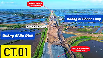 Cao tốc Cần Thơ - Cà Mau hình thành nút giao đường Ba Đình - Phước Long, nhà thầu đang xây cầu vượt 