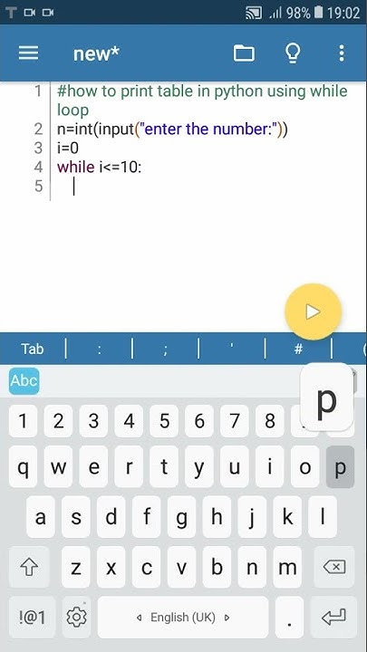 how to print the table in python #shorts - YouTube