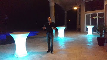 LED Light-Up Cocktail Tables South Florida lighting & event designs