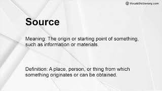 Source Meaning