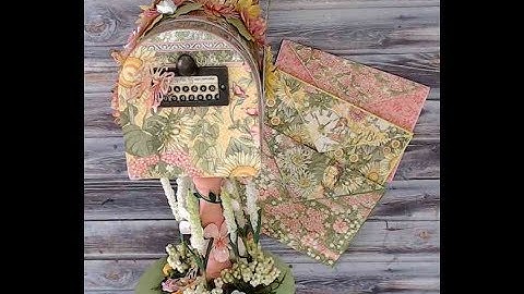 Graphic 45 Garden Goddess mailbox envelope mini  tutorial video #2