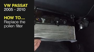 How to  Replace the pollen filter on the Volkswagen Passat 2005 to 2010