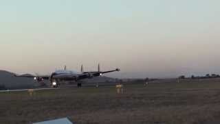 Lockheed Super Constellation CONNIE VH-EAG Night Take Off Avalon Airshow 2013